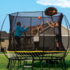 Springfree trampoline professionally installed in a New Jersey backyard